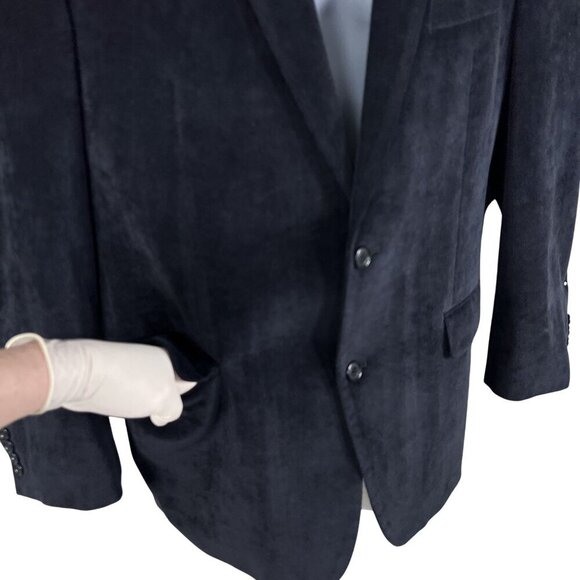 Calvin Klein Men 42R Black Corduroy Sport Coat Double Vented Timeless Minimalist - Picture 10 of 16